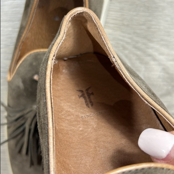 Frye Gemma Tassel Leather Slip On Loafers Shoes - Picture 6 of 9